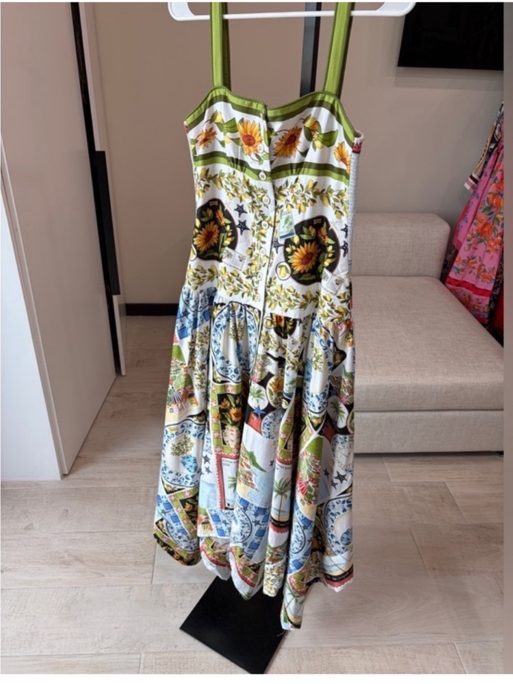Farm Rio: Multicolor Latin Trip Scarves
Organic Cotton Midi Dress - Picture 4 of 13